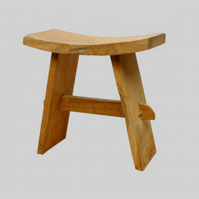 Taburete de madera maciza