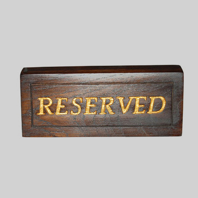 Letrero de mesa - RESERVADO